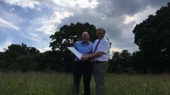 1. Cllr Dicicco and Cllr Courts at Brueton Wood - for ERDF latest news story