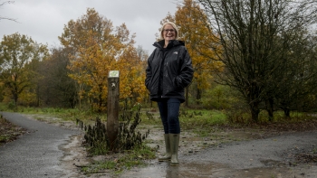 Local resident Cheryl Hunt at Elmdon Park