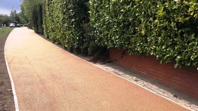Completed section of Monkspath Hall Road, June 2019
