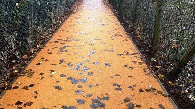 The newly relaid Union Road path, December 2019