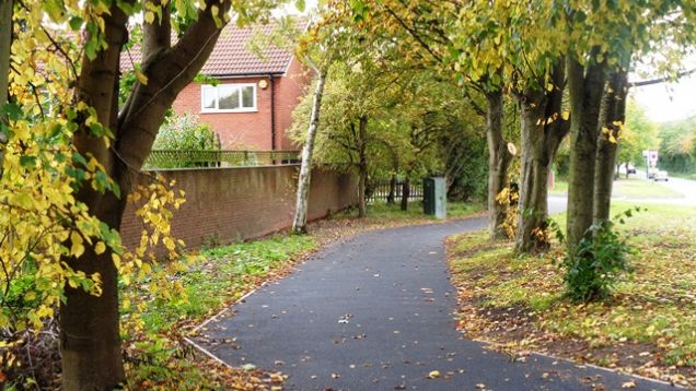 New path winds through Damson Parkway trees