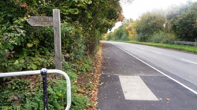 New Damson Parkway path at canal junction