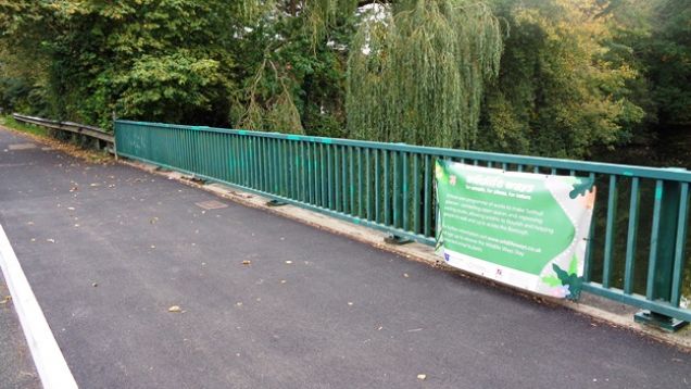 Widened path at Damson Parkway canal bridge